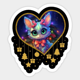 Christmas Cute Cat Sticker